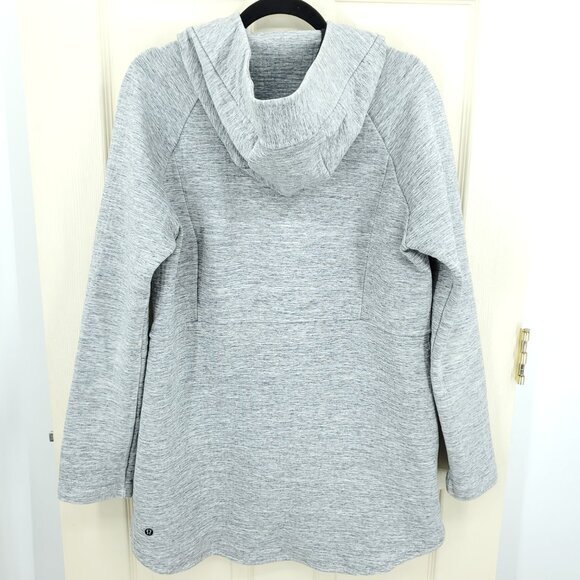 Lululemon Going Places Hooded Jacket Heathered Space Dyed Medium Grey / Black 10 - Picture 4 of 16